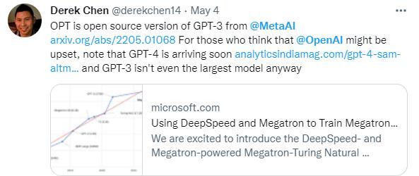 Meta开源1750亿参数GPT-3,打脸OpenAI?网友点评:GPT-4都要来了插图6 Meta开源1750亿参数GPT-3,打脸OpenAI?网友点评:GPT-4都要来了插图6
