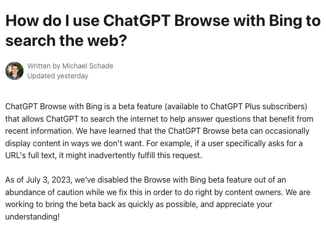 突发！ChatGPT 紧急暂停 Bing 集成，下线搜索功能插图2