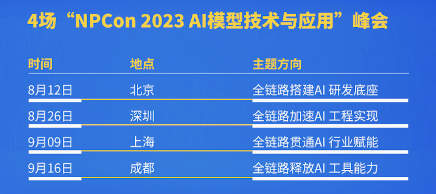 聚焦AI基础设施，NPCon2023 AI模型技术与应用峰会首站将在北京拉开帷幕插图