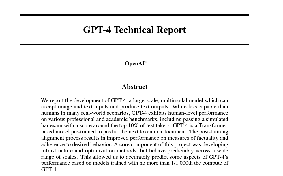关于GPT-4：GPT-4 Technical Report插图