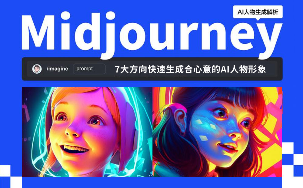 Midjourney进阶教程！7大方向快速生成合心意的AI人物形象插图