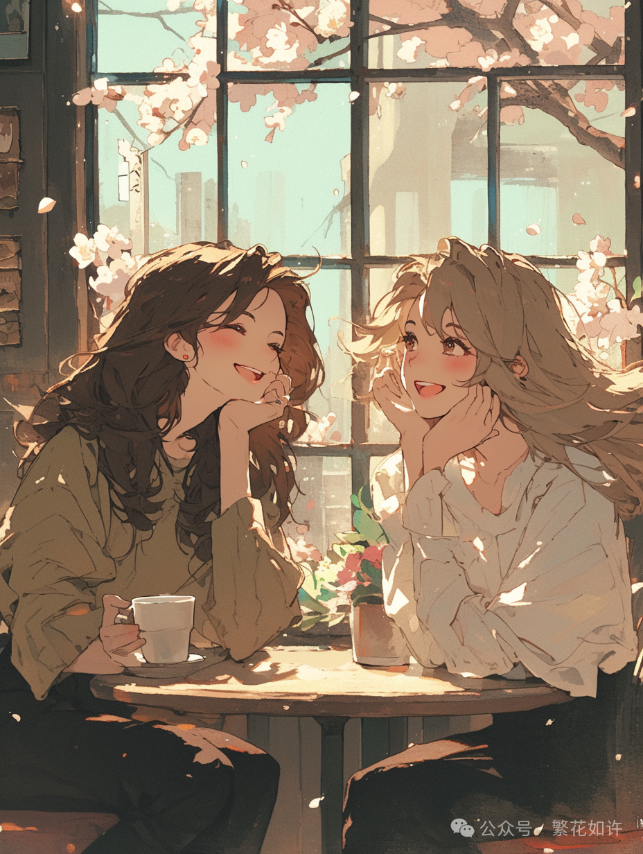 AI绘画：MJ咒语-闺蜜时光插图2