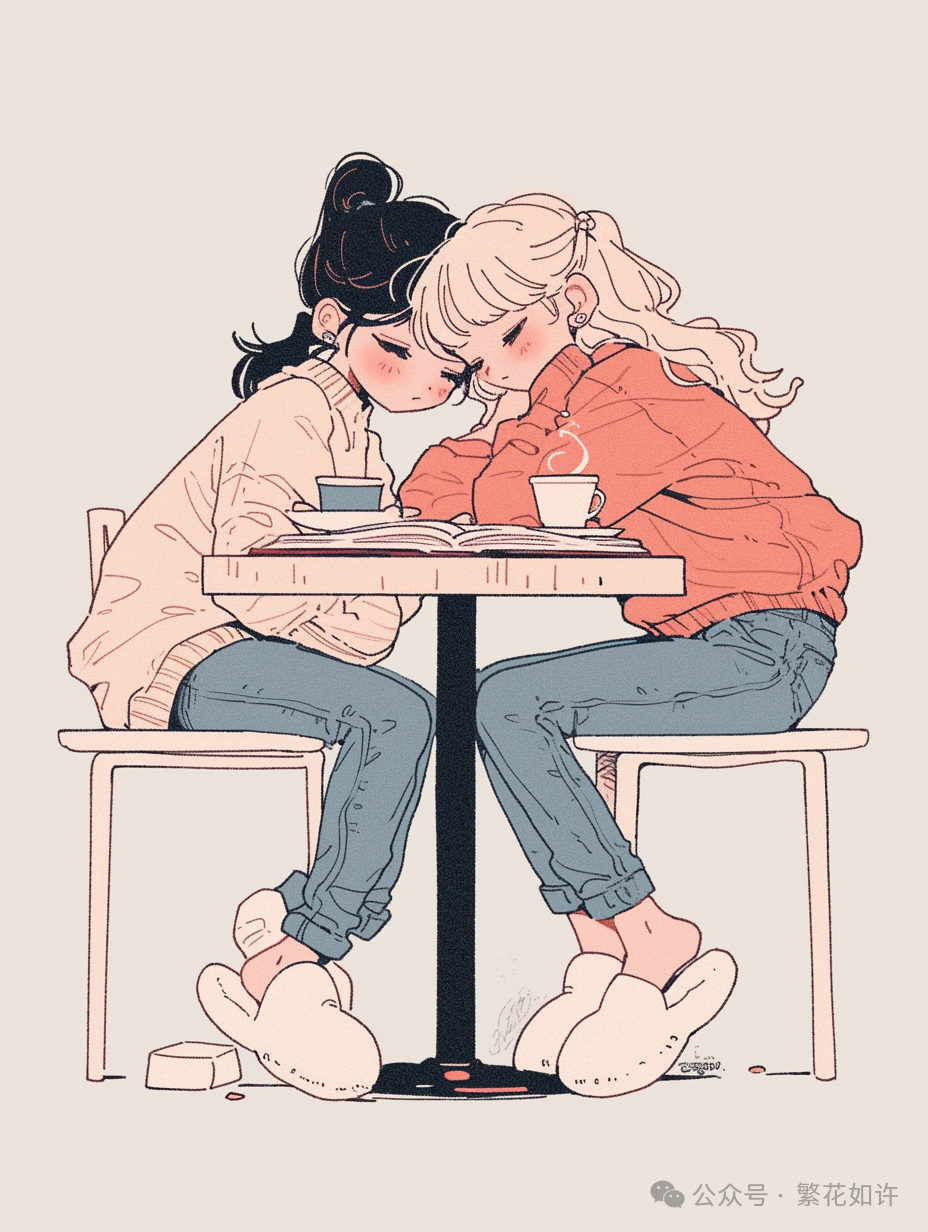 AI绘画：MJ咒语-闺蜜时光插图1