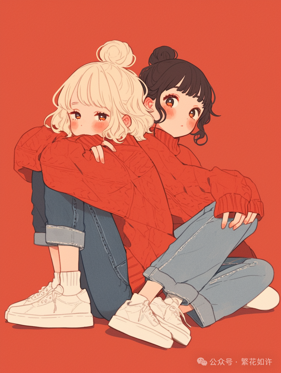 AI绘画：MJ咒语-闺蜜时光插图4