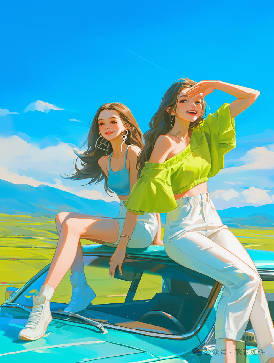 AI绘画：MJ咒语-闺蜜时光插图3